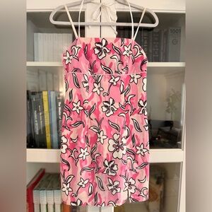 city triangles dress Hawaiian Pink Dress Y2K vintage size small